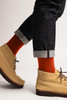 American Trench The Retro Solid | Rust | SCK-HM-RETRS  - Mens Socks - Front View - Topdrawers Underwear for Men
