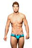 Andrew Christian CoolFlex Modal Active Brief w/ Show-It | Teal | 93089-TL  - Mens Briefs - Front View - Topdrawers Underwear for Men

