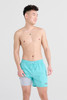 Saxx Oh Buoy 2N1 Volley Swim Short 5" | Turquoise | SXSW03L-TRQ  - Mens Swim Shorts - Front View - Topdrawers Swimwear for Men
