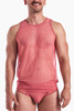 Teamm8 Score Sheer Tank | Baroque Rose | TU-TNSCORS-BR  - Mens Tank Tops - Front View - Topdrawers Clothing for Men
