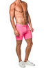 ST33LE Stretch Knit Jeans Shorts | Pink Jelly | ST-1932  - Mens Shorts - Side View - Topdrawers Clothing for Men
