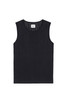 Kuwalla Tee Perforated Rib Tank | Black | KUL-TANK3112-BLK  - Mens Tank Top Singlets - Front View - Topdrawers Clothing for Men
