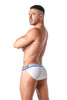 TOF Paris Champion Tanga Brief | White TOF299-B | Front View | Mens Bikini Briefs | Topdrawers Underwear for Men