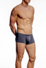 075 Charcoal - JM SKINZ Low Rise Pouch Boxer 88194 - Front View - Topdrawers Underwear for Men