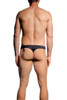 001 Black - JM SKINZ Thong 88165 - Rear View - Topdrawers Underwear for Men