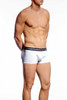 002 White - JM ACTION Low Rise Pouch Boxer 59094 - Front View - Topdrawers Underwear for Men