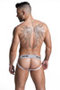 GYM Workout Jockstrap w/ 2" Waistband GYM002 - White - Mens Jockstraps - Rear View - Topdrawers Underwear for Men