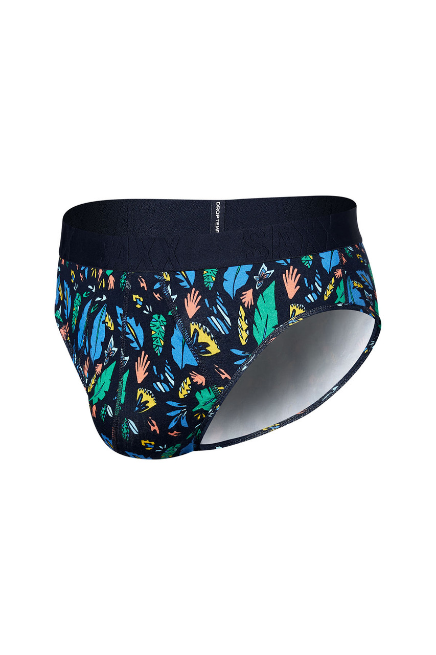 SAXX Underwear Droptemp Cooling Cotton Season Pass-Print Boxer Briefs