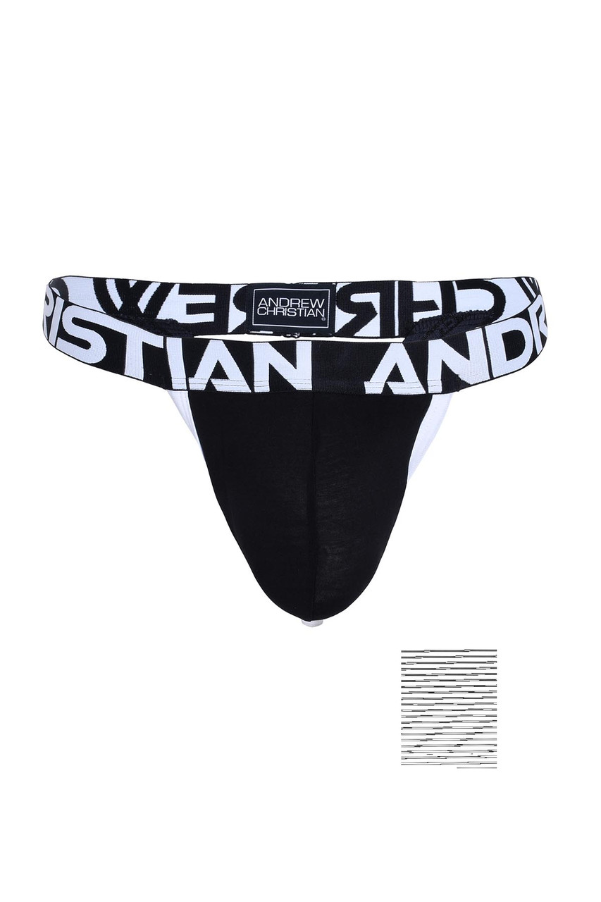 Andrew Christian CoolFlex Active Modal Y-Back Thong w/ Show-It, 92950-BL, Mens Thongs