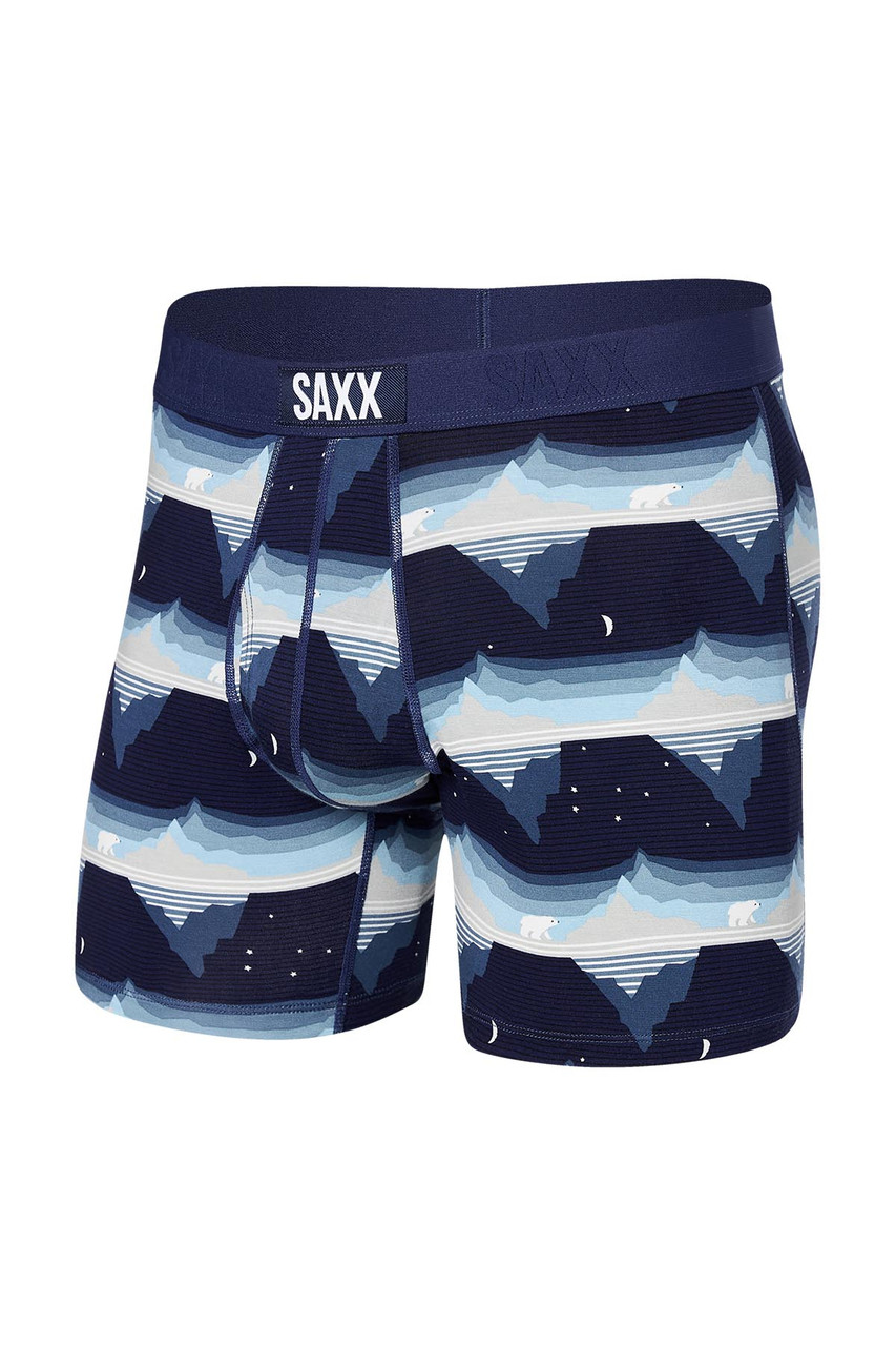 Saxx Ultra Boxer Brief w/ Fly, Go With The Floe Navy