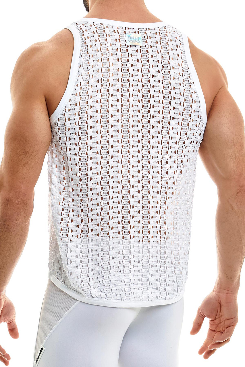 Modus Vivendi Hole Mesh Tank Top White