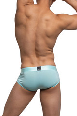Private Structure Platinum Bamboo Contour Brief PBUZ3748-LCY Light Cyan - Mens Briefs - Rear View - Topdrawers Underwear for Men
