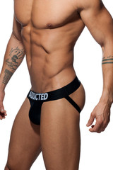 Addicted Push Up Mesh Jock | Black | AD773 - Mens Jockstraps - Side View - Topdrawers Underwear for Men
Addicted Push Up Mesh Jock | Black | AD773 - Mens Jockstraps - Side View - Topdrawers Underwear for Men
