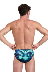 Arena Hero Camo Swim Brief | Green Lake Multi 5918 | Rear View | Mens Swim Briefs | Topdrawers Swimwear for Men