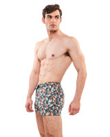 Postmarc Printed Swim Short 2.5 Inch | Sprout/Navy Floral PM-6002-61 | Side View | Mens Swim Shorts | Topdrawers Swimwear for Men Postmarc Printed Swim Short 2.5 Inch | Sprout/Navy Floral PM-6002-61 | Side View | Mens Swim Shorts | Topdrawers Swimwear for Men