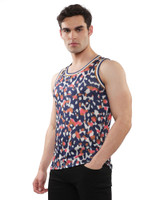 ST33LE Stretch Mesh Tank | Navy Sand Camo ST-11123 | Side View | Mens Tank Tops | Topdrawers Clothing for Men ST33LE Stretch Mesh Tank | Navy Sand Camo ST-11123 | Side View | Mens Tank Tops | Topdrawers Clothing for Men