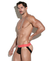 CODE 22 Workout Jockstrap | Black 2163 | Side View | Mens Jockstraps | Topdrawers Underwear for Men