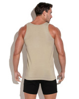CODE 22 Basic Tank Top | Khaki 3300 | Rear View | Mens Tank Tops | Topdrawers Clothing for Men