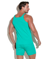 CODE 22 Essential Rib Tank Top | Teal 3302 | Rear View | Mens Tank Tops | Topdrawers Clothing for Men CODE 22 Essential Rib Tank Top | Teal 3302 | Rear View | Mens Tank Tops | Topdrawers Clothing for Men