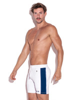 CODE 22 Flux Short | White 9926 | Side View | Mens Athletic Shorts | Topdrawers Clothing for Men