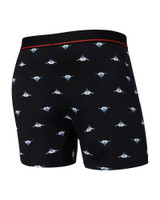 Saxx Non-Stop Stretch Cotton Boxer Brief Mini Predator Black SXBB46 | Rear View | Mens Boxer Briefs | Topdrawers Underwear for Men