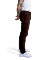 Kuwalla Tee Super Stretch Knit Straight Leg Denim Coffee KUL-0325-P3 | Side View | Mens Pants | Topdrawers Clothing for Men Kuwalla Tee Super Stretch Knit Straight Leg Denim Coffee KUL-0325-P3 | Side View | Mens Pants | Topdrawers Clothing for Men