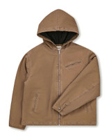 Kuwalla Tee Hooded Canvas Jacket Camel KUL-0325-HCJ808 | Front View | Mens Outerwear | Topdrawers Clothing for Men