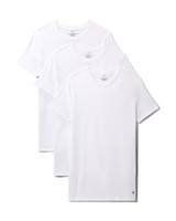 Calvin Klein 3-Pack Cotton Classics V-Neck T-Shirt White NB4052G-100 | Front View | Mens T-Shirts | Topdrawers Clothing for Men