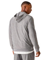 Fabletics The Cloud Jersey Hoodie | Onyx Heather FLAP-MT0050 | Rear View | Mens Hoodies | Topdrawers Clothing for Men