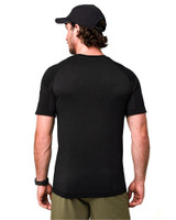 Fabletics The Training Day Tee | Black FLAP-MFT006 | Rear View | Mens T-Shirts | Topdrawers Clothing for Men