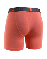 2UNDR Swing Shift Boxer Brief Coral 2U26BB | Rear View | Mens Boxer Briefs | Topdrawers Underwear for Men