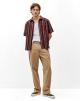 Kuwalla Tee Textured Stripe Shirt KUL-0126-TSS114 | Front View | Mens Short Sleeve Shirts | Topdrawers Clothing for Men