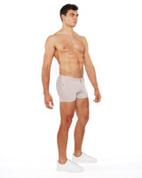 ST33LE Stretch Knit Jeans Shorts 3 Inch Burnt Biscuit ST-1975-14 | Side View | Mens Shorts | Topdrawers Clothing for Men