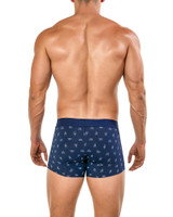 Clever Ares Trunk Dark Blue 26024 | Rear View | Mens Boxer Briefs | Topdrawers Underwear for Men