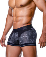 PUMP! Black Washed Boxer 11119 | Side View | Mens Boxer Briefs | Topdrawers Underwear for Men
