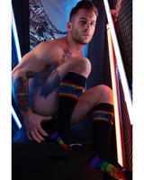 Breedwell Icon Pride Knee Socks 2605-SOCK | Front View | Mens Long Socks | Topdrawers Apparel for Men