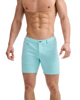ST33LE Stretch Knit Jeans Shorts Mirage ST-1932 | Front View | Mens Shorts | Topdrawers Clothing for Men