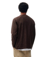 Kuwalla Tee Marled Thermal Brown KUL-MRTH3012B-0326 | Rear View | Mens Casual Tops | Topdrawers Clothing for Men