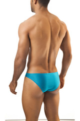 Turquoise Blue - Joe Snyder Bikini Brief JS01 - Rear View - Topdrawers Underwear for Men Turquoise Blue - Joe Snyder Bikini Brief JS01 - Rear View - Topdrawers Underwear for Men
