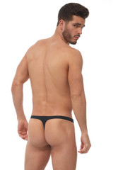 Gregg Homme Caliente Swim Thong 170625 - Black - Mens Swim Thongs - Rear View - Topdrawers Swimwear for Men