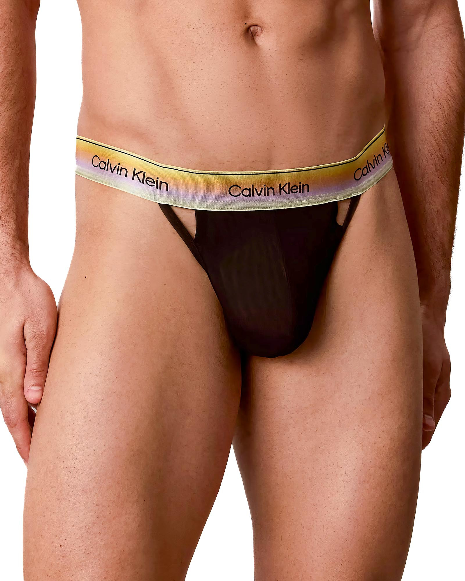 米新作【 】Icon Mesh Pride Thong Calvin Klein Icon Mesh Pride Thong | Black | Mens Thongs
