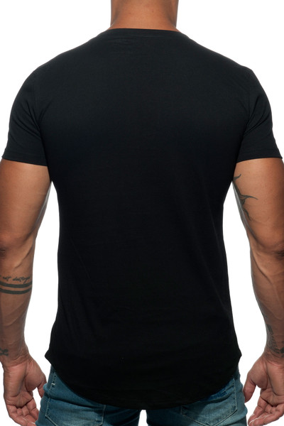 Addicted Basic U-Neck T-Shirt AD696-10 Black - Mens T-Shirts - Rear View - Topdrawers Clothing for Men
