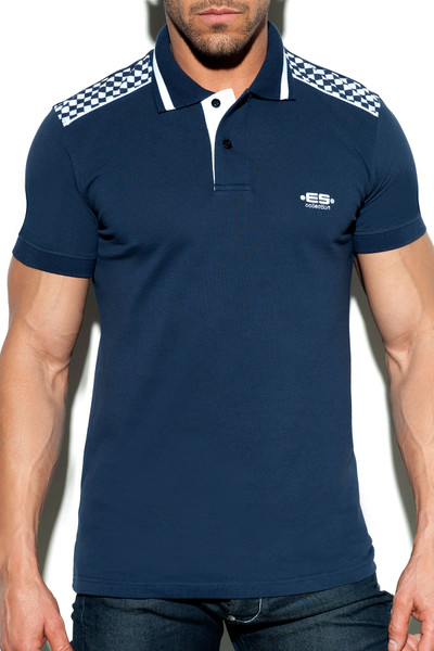 ES Collection Rally Polo POLO29-09 Navy Blue - Mens Polo Shirts - Front View - Topdrawers Clothing for Men
