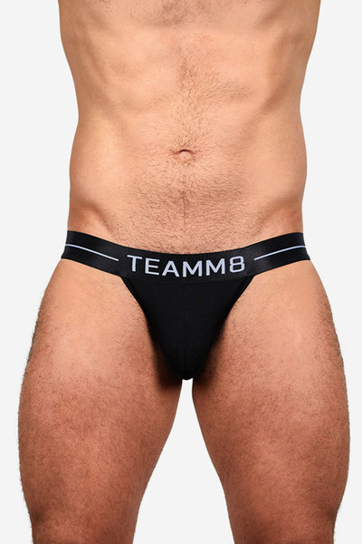 Teamm8 Icon Sport Brief | Black | TU-BFICON-BL  - Mens Briefs - Front View - Topdrawers Underwear for Men
