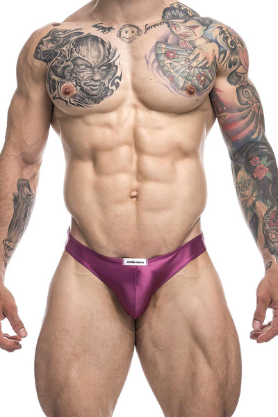 Justin + Simon Classic Bikini | Wine | XSJ01-WN  - Mens Bikini Briefs - Front View - Topdrawers Underwear for Men
