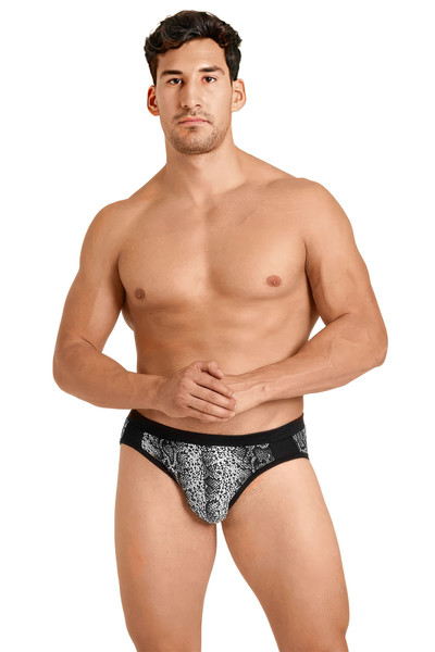 Go Softwear Prowl Python Print Bikini | 3411-PYTH  - Mens Briefs - Front View - Topdrawers Underwear for Men
