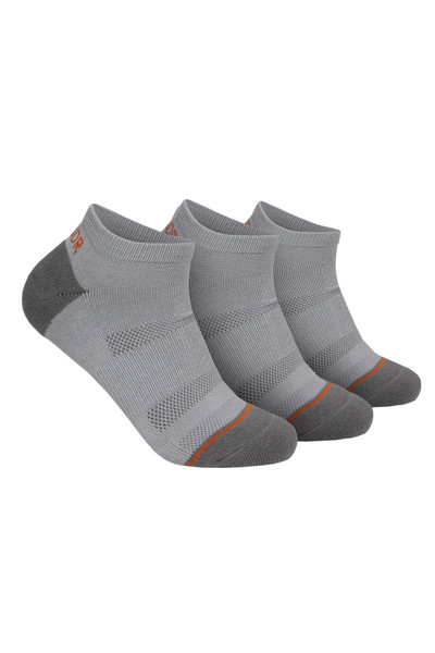 2UNDR 3-Pack Groove Ankle Sock | Grey | 2U73AS-GRY  - Mens Socks - Front View - Topdrawers Underwear for Men
