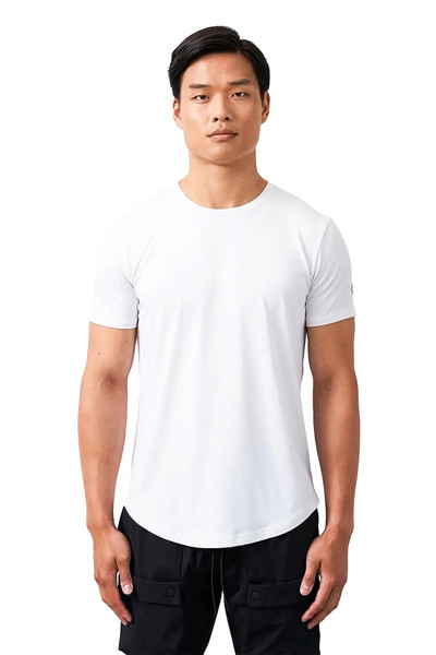 Kuwalla Tee Tek Eazy Tee | White | KUL-TST225-WHT  - Mens Athletic T-Shirts - Front View - Topdrawers Clothing for Men
