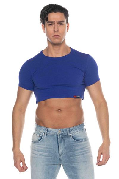 Go Softwear Pacific Half Tee | Royal Blue | 4825-ROY  - Mens Crop Top T-Shirts - Front View - Topdrawers Clothing for Men
