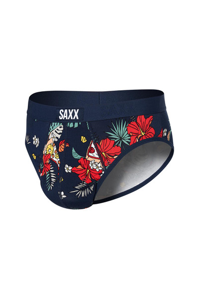 Saxx Ultra Brief w/ Fly | Hawaiian Piz | SXBR30F-HPN  - Mens Boxer Briefs - Front View - Topdrawers Underwear for Men
